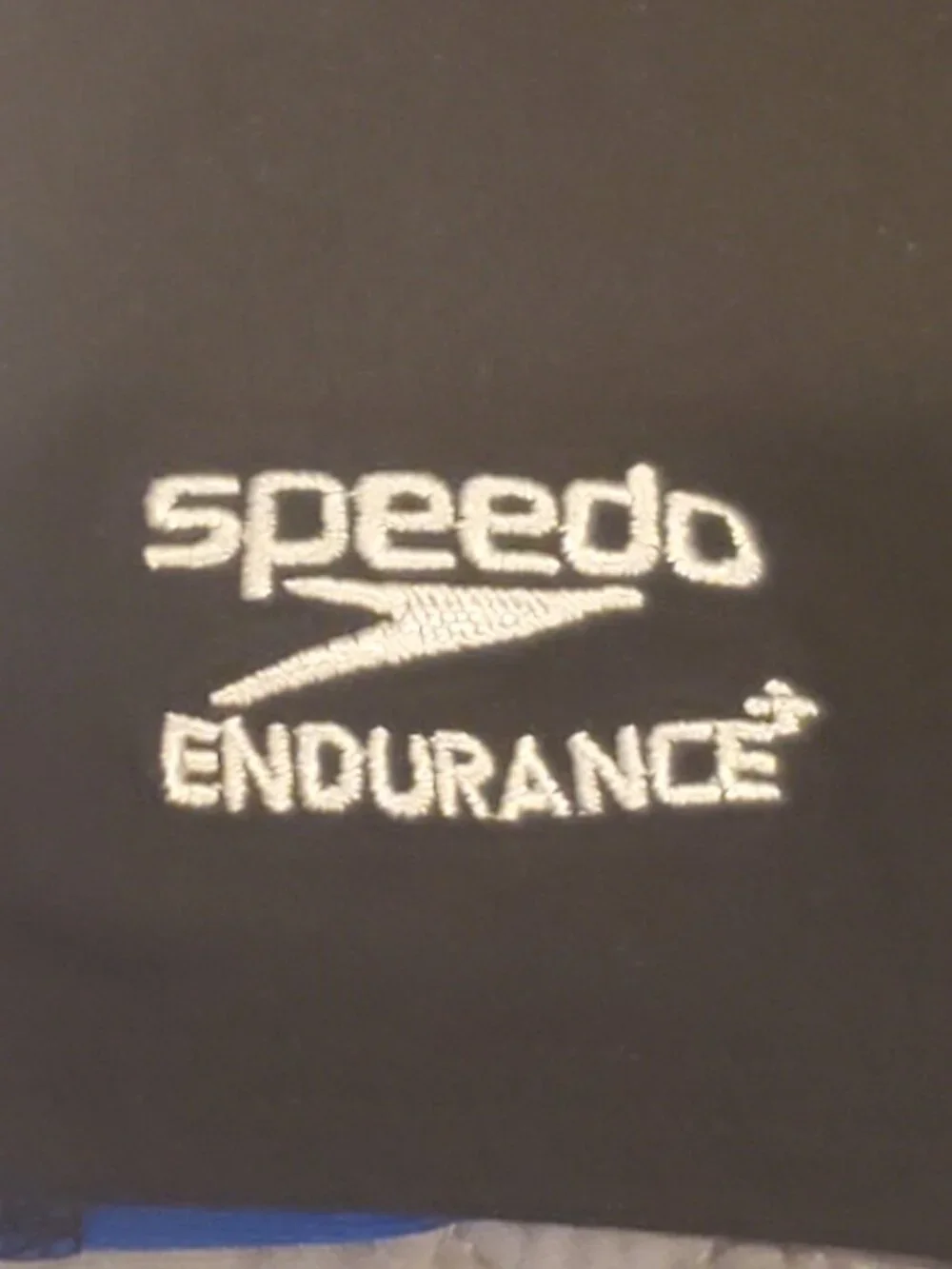 Speedo Endurance Jammer Black & Blue Size 36 Chlorine-Resistant Swim Trunks